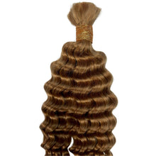 Load image into Gallery viewer, Honey Blonde Deep Wave Bulk Human Hair Extensions
